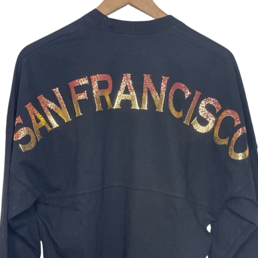 SPIRIT JERSEY | NWT Oversized Black Long Sleeve San Francisco Jersey | Size XS